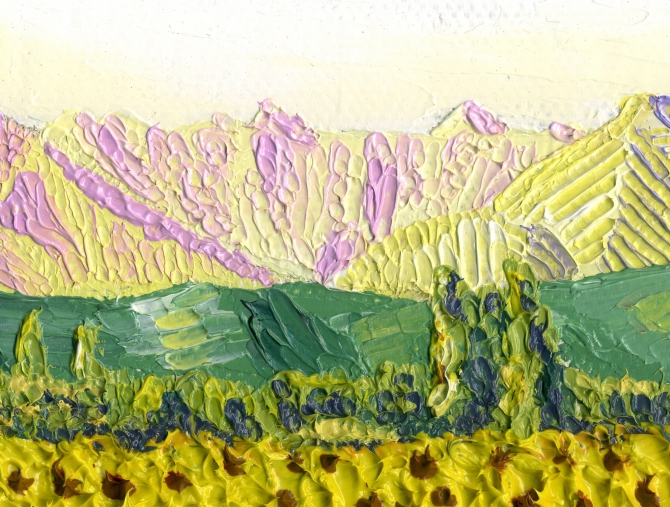 Просто утро с видом на Безенгийский Массив (виктор чайка, картины, горы, живопись, на призрачных высотах, шагала-кёль, на рассвете, вид на безенгийский массив)