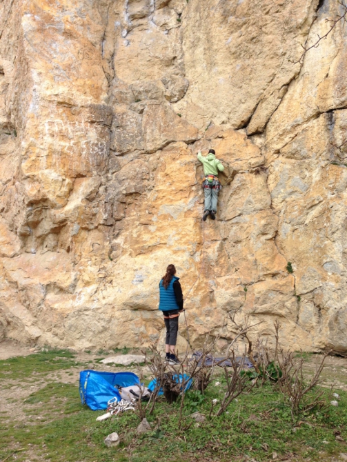 Суровая крымская весна (Скалолазание, Крым весной, красный камень, никита, скалолазание)