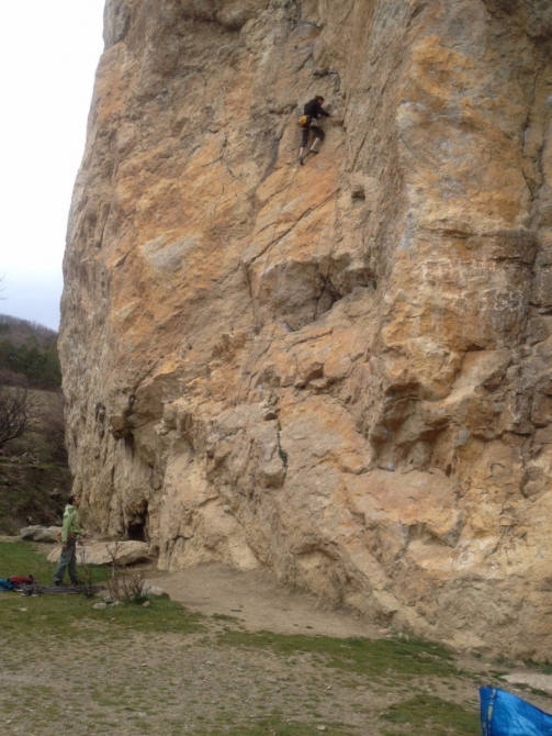 Суровая крымская весна (Скалолазание, Крым весной, красный камень, никита, скалолазание)