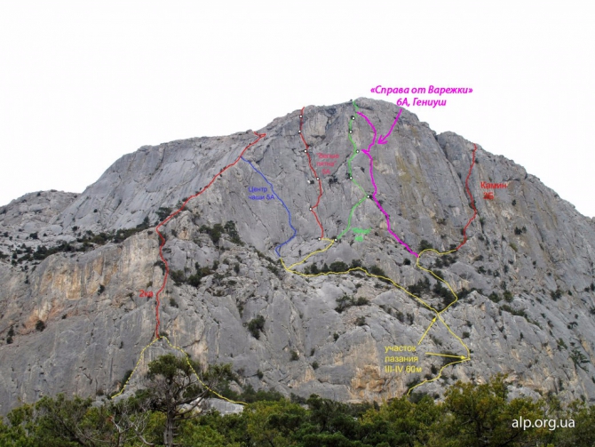 Крым, Куш-Кая, этап кубка России и описание 6-ки (Альпинизм)