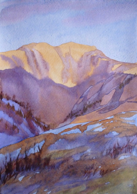 Живописные страницы из жизни горного туриста (Горный туризм, живопись, акварель)