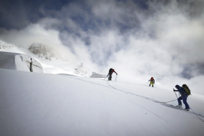 Экзамен на лыжного гида со сноубордом (Горные лыжи/Сноуборд, gore-tex, petzl, red fox, rmga, фар, школа горных гидов)