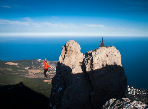 Новые хайлайны в Крыму и Краснодарском крае (Воздух, слэклайн, горы, ай-петри, индюк, демерджи, slackline)