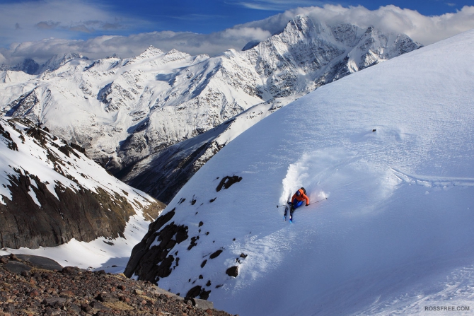 С Казбека на лыжах. (Бэккантри/Фрирайд, black diamond, fischer, freeride, marmot, ski-tour, snow sense, кавказ, ски-тур, спидглайд)