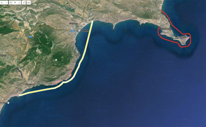 Неизведанное побережье Крыма: мыс Киик-Атлама и Карадаг (Вода, каяки, восточный крым, орджоникидзе, каякинг в Крыму, морские байдарки, каяки карадаг)