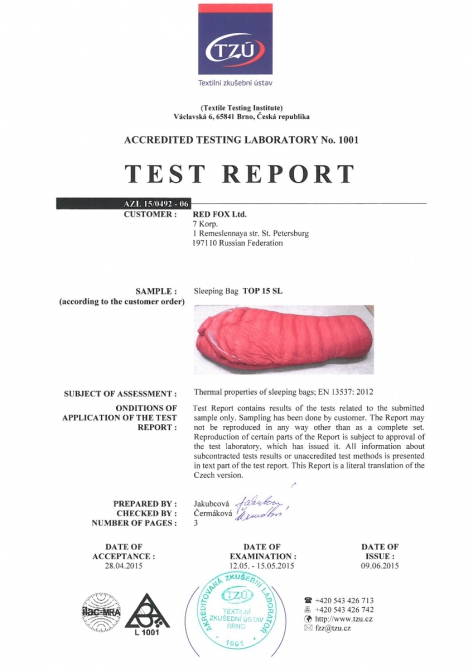 Результаты температурного тестирования спального мешка Red Fox Top 15 SL: теперь можно и в Космос! (тестирование, redfox, спальный мешок, Top15SL)