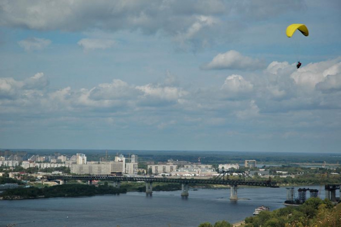Фотосессия полетов над городом. Нижний Новгород (Окский, Воздух, парапланы)