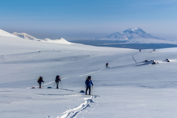Через Камчатку на лыжах. Фотоальбом. (Туризм, камчатка, лыжный туризм, ключевская сопка, Кроноцкое озеро, Налычево, вулканы)
