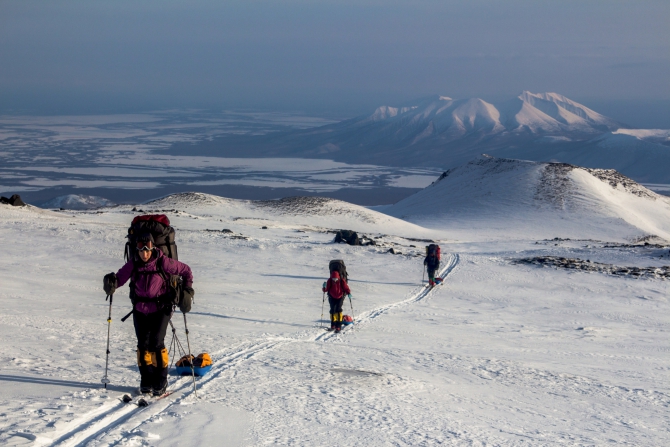 Через Камчатку на лыжах. Фотоальбом. (Туризм, камчатка, лыжный туризм, ключевская сопка, Кроноцкое озеро, Налычево, вулканы)