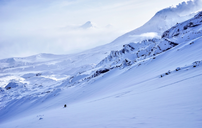 Через Камчатку на лыжах. Фотоальбом. (Туризм, камчатка, лыжный туризм, ключевская сопка, Кроноцкое озеро, Налычево, вулканы)