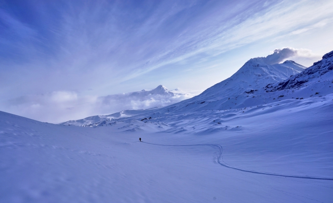 Через Камчатку на лыжах. Фотоальбом. (Туризм, камчатка, лыжный туризм, ключевская сопка, Кроноцкое озеро, Налычево, вулканы)