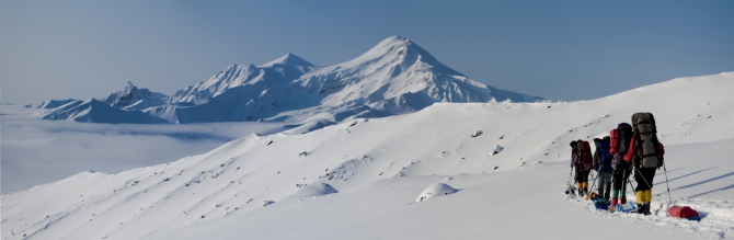 Через Камчатку на лыжах. Фотоальбом. (Туризм, камчатка, лыжный туризм, ключевская сопка, Кроноцкое озеро, Налычево, вулканы)