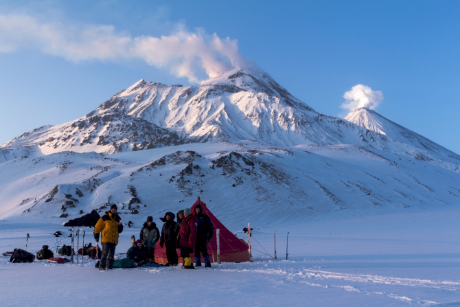 Через Камчатку на лыжах. Фотоальбом. (Туризм, камчатка, лыжный туризм, ключевская сопка, Кроноцкое озеро, Налычево, вулканы)