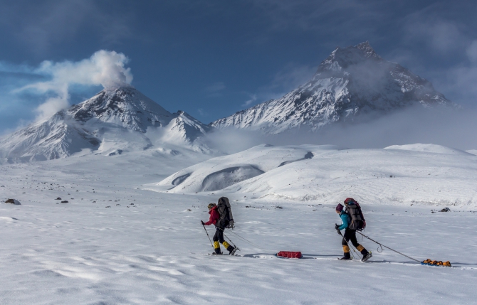 Через Камчатку на лыжах. Фотоальбом. (Туризм, камчатка, лыжный туризм, ключевская сопка, Кроноцкое озеро, Налычево, вулканы)