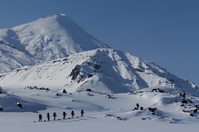 Через Камчатку на лыжах. Фотоальбом. (Туризм, камчатка, лыжный туризм, ключевская сопка, Кроноцкое озеро, Налычево, вулканы)