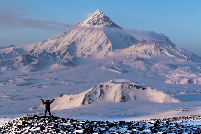 Через Камчатку на лыжах. Фотоальбом. (Туризм, камчатка, лыжный туризм, ключевская сопка, Кроноцкое озеро, Налычево, вулканы)