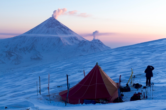 Через Камчатку на лыжах. Фотоальбом. (Туризм, камчатка, лыжный туризм, ключевская сопка, Кроноцкое озеро, Налычево, вулканы)