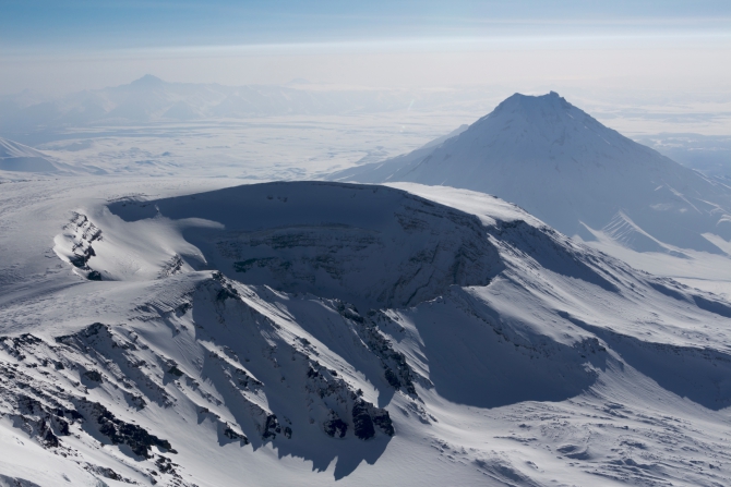 Через Камчатку на лыжах. Фотоальбом. (Туризм, камчатка, лыжный туризм, ключевская сопка, Кроноцкое озеро, Налычево, вулканы)