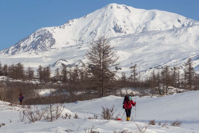 Через Камчатку на лыжах. Фотоальбом. (Туризм, камчатка, лыжный туризм, ключевская сопка, Кроноцкое озеро, Налычево, вулканы)