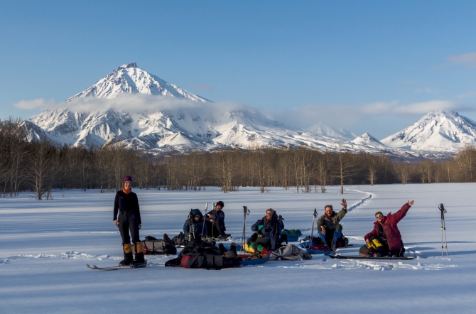 Через Камчатку на лыжах. Фотоальбом. (Туризм, камчатка, лыжный туризм, ключевская сопка, Кроноцкое озеро, Налычево, вулканы)