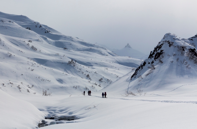 Через Камчатку на лыжах. Фотоальбом. (Туризм, камчатка, лыжный туризм, ключевская сопка, Кроноцкое озеро, Налычево, вулканы)
