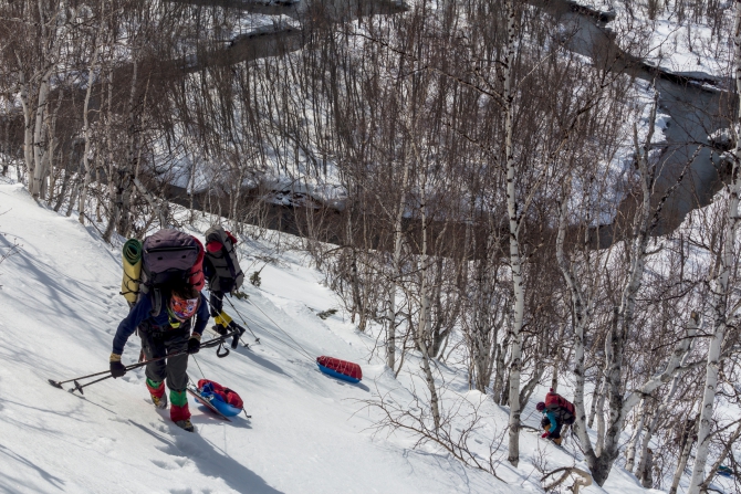 Через Камчатку на лыжах. Фотоальбом. (Туризм, камчатка, лыжный туризм, ключевская сопка, Кроноцкое озеро, Налычево, вулканы)