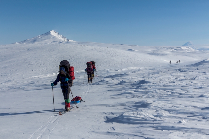 Через Камчатку на лыжах. Фотоальбом. (Туризм, камчатка, лыжный туризм, ключевская сопка, Кроноцкое озеро, Налычево, вулканы)
