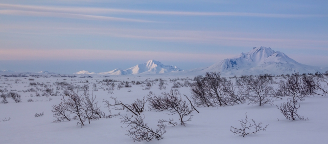 Через Камчатку на лыжах. Фотоальбом. (Туризм, камчатка, лыжный туризм, ключевская сопка, Кроноцкое озеро, Налычево, вулканы)