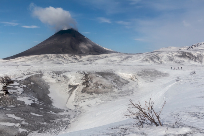 Через Камчатку на лыжах. Фотоальбом. (Туризм, камчатка, лыжный туризм, ключевская сопка, Кроноцкое озеро, Налычево, вулканы)
