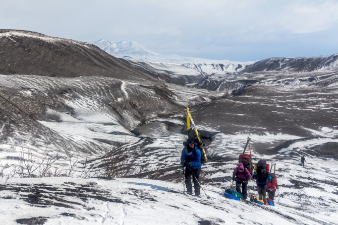 Через Камчатку на лыжах. Фотоальбом. (Туризм, камчатка, лыжный туризм, ключевская сопка, Кроноцкое озеро, Налычево, вулканы)