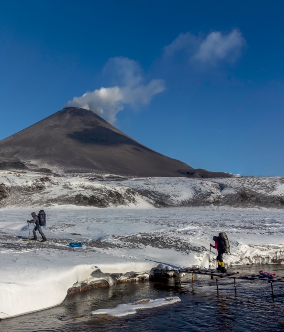 Через Камчатку на лыжах. Фотоальбом. (Туризм, камчатка, лыжный туризм, ключевская сопка, Кроноцкое озеро, Налычево, вулканы)