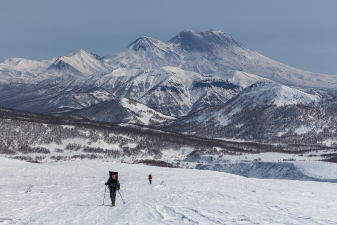 Через Камчатку на лыжах. Фотоальбом. (Туризм, камчатка, лыжный туризм, ключевская сопка, Кроноцкое озеро, Налычево, вулканы)