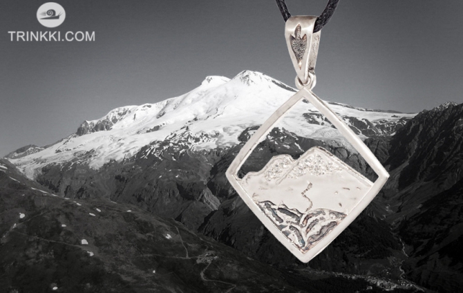 Кулон в виде Эльбруса (Альпинизм)
