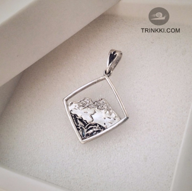 Кулон в виде Эльбруса (Альпинизм)