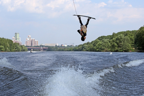 Чемпионат России по вейкборду за катером в Серебряном бору (Вода)