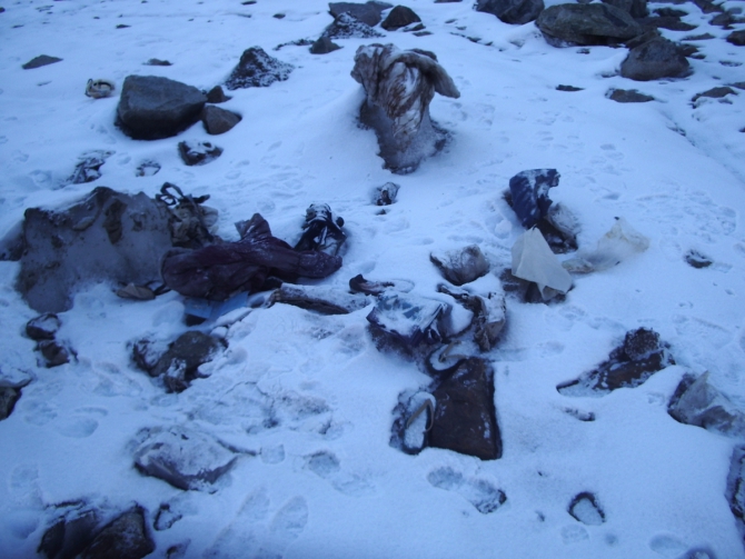 Находка на леднике Котор Северный. Терскей-Алатау, 2007 год (Горный туризм)