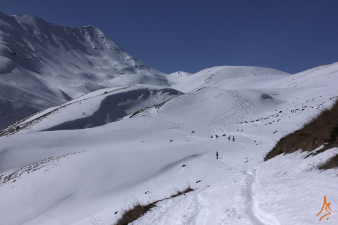 Грузия, Гудаури. Несколько маршрутов в формате Гугль Планета Земля. (Ски-тур, веденин, скитур, mountschool.ru)