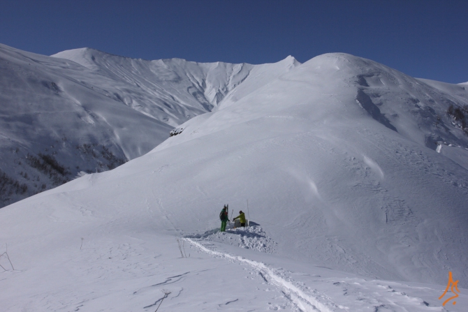 Грузия, Гудаури. Несколько маршрутов в формате Гугль Планета Земля. (Ски-тур, веденин, скитур, mountschool.ru)