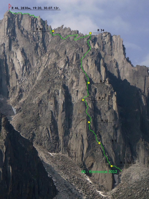 Маршруты ущелья Барун Хандагай, цирк Аляска. Восточные Саяны (Альпинизм, Барун - Хандагай, клепиков, Маршруты.)