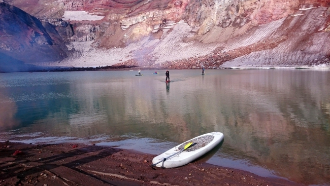 День туризма по-камчатcки! Или как в кратере вулкана встретились SUPы, каяк и параплан (Путешествия, камчатка, горы, путешествия, первые, восхождение)
