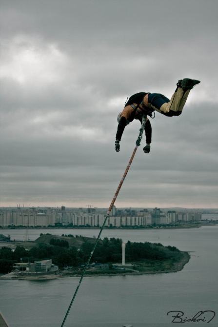 "Золотая Гавань". Роуп в Большом городе. (BASE, скайдайв, прыжки с веревкой, бэйс, роупджампинг, экстрим, приключения)