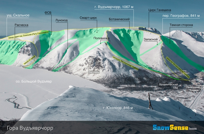 Фрирайд-топонимика Хибин и Кировска (Горные лыжи/Сноуборд, хибины, мурманская область, алекс кузмицкий, минигиды, путеводители, snow sense)