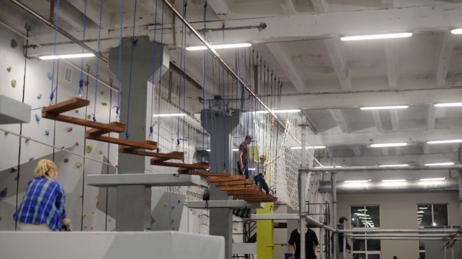 Открытие спортцентра Игелс после ремонта (Скалолазание, скалолазание, паркур, батуты, акробатика, альпинизм)