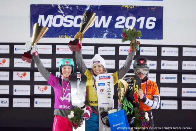 Московский этап Кубка мира по сноуборду в дисциплине параллельный слалом (Горные лыжи/Сноуборд, сноубординг, крылатские холмы, фср, кубок мира, Уик Вайлд, Екатерина Тудегешева)