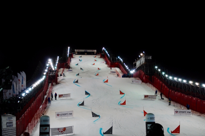 Московский этап Кубка мира по сноуборду в дисциплине параллельный слалом (Горные лыжи/Сноуборд, сноубординг, крылатские холмы, фср, кубок мира, Уик Вайлд, Екатерина Тудегешева)