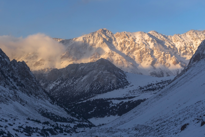 Зимний пик Ленина. Фоторассказ. (Альпинизм, турклуб маи, кичик-алай, заалайский хребет, памир)