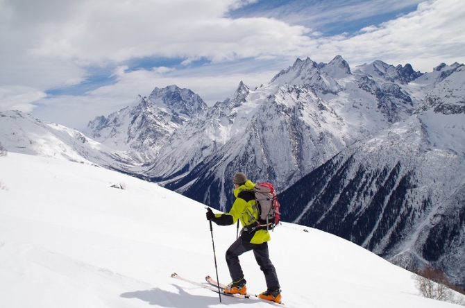 Ски-тур в Теберде и Домбае в январе- феврале 2016 года (домбай, роман губанов, алибек, домбай-ульген)