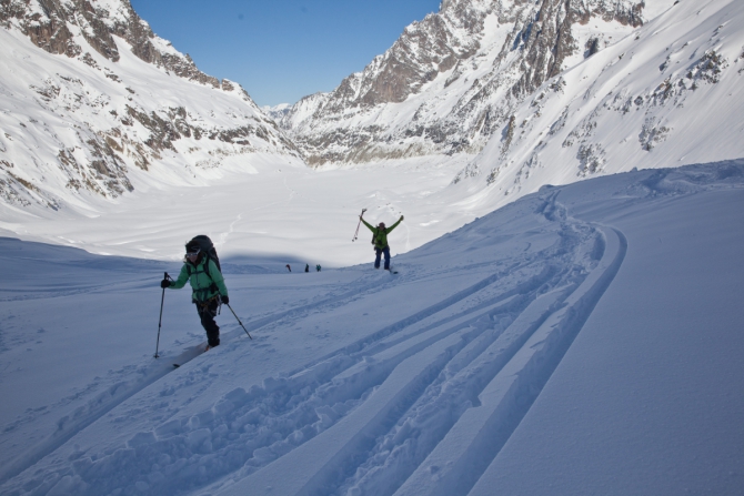 25 километров «Белой долины». Sky Walk на Sky Way... (Бэккантри/Фрирайд, белая долина, курмайер, валле бланш, лыжи, италия, фрирайд)