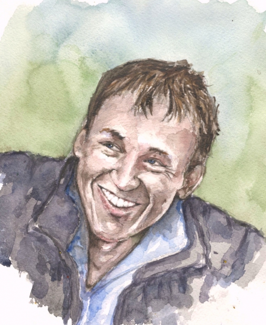 Наброски со сборов в Туюк-Су (март, акварель, пейзаж, портрет)