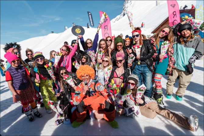 Roxy Day и Nissan X- tour в рамках Quiksilver New Star Camp 2016 (Горные лыжи/Сноуборд, нью-скул, сноубординг, горы, сноуборд-лагерь, красная поляна, горки город)